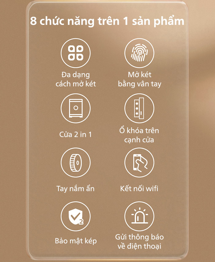Đa dạng tính năng chỉ trên 1 sản phẩm két sắt