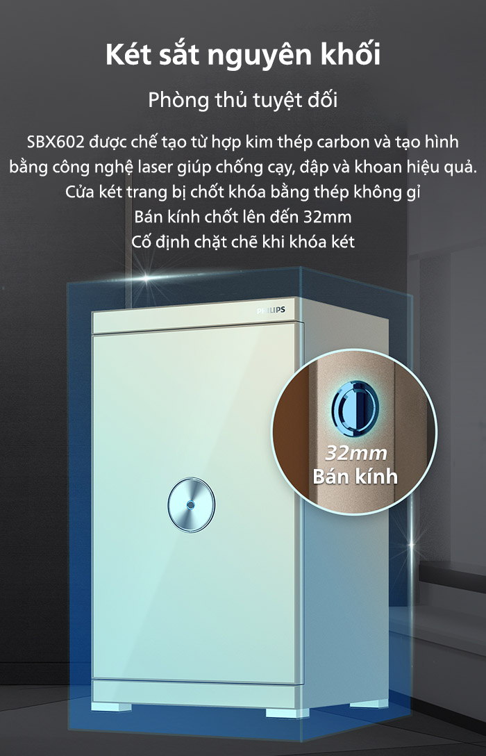 Chốt két chắc chắn, độ dày đường kính lên đến 32mm