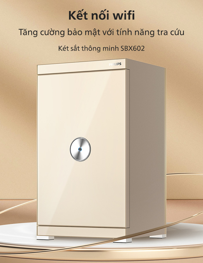 Kết nối wifi ngay trên điện thoại với két sắt