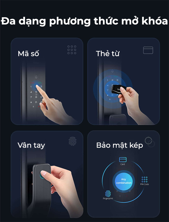 kaadas-q3-anh-2 Đa dạng phương thức mở khoá vơi stisnh bảo mật cao