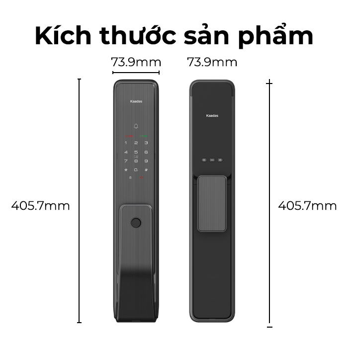 kaadas-q3-kt kích thước khoá Kaadas Q3