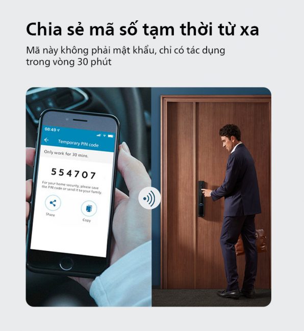 Chia sẻ mã số tạm thời từ xa có hiệu lực trong vòng 30p