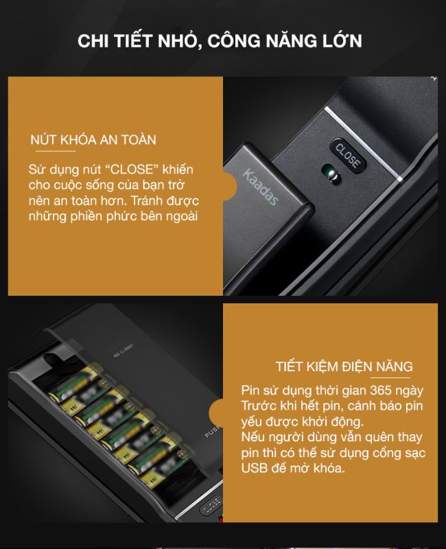 Chi tiết nhỏ, công năng lớn trên Kaadas K9
